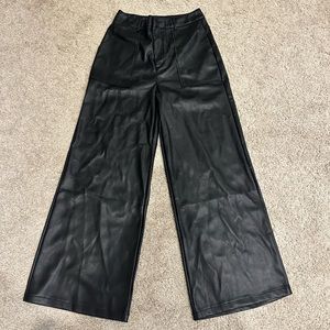 Wide Leg Leather Pants- These Three Boutique
